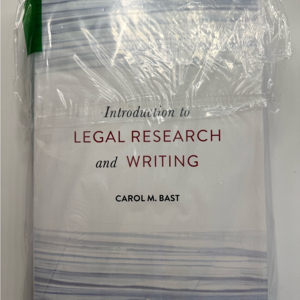 Introduction to Legal Research and Writing Book